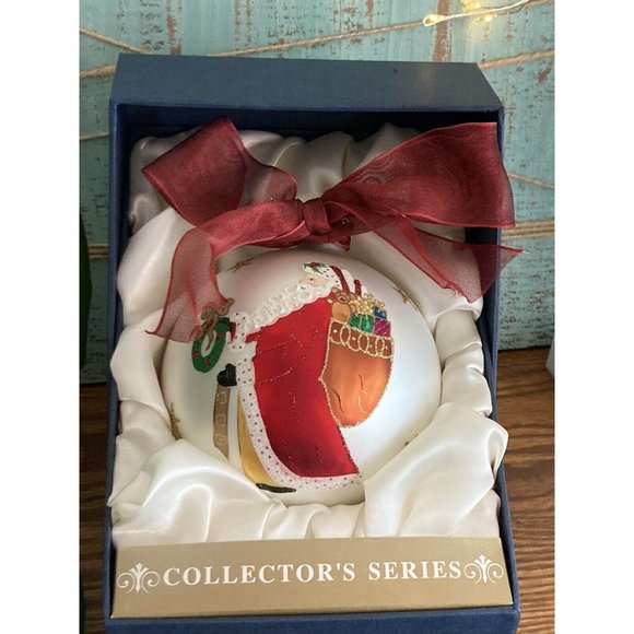 VTG Collector’s Series Large Santa Glass Ornament Hand Made in Poland - 2004 - Picture 6 of 8